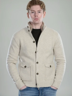 Damiano cardigan jacka med päls - En helt ny cardigan från Damiano. Man kan ta av och på pälsen. Perfekt för vår väder och vi har den i storlek S, M och L.