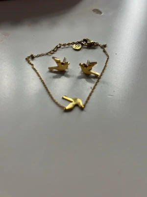 Smyckes set i guld - Smyckes set i guld från Edblad. Duvor.