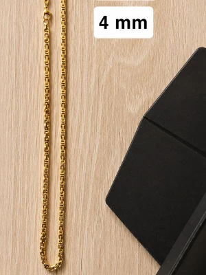 Guldpläterat halsband 58 cm - Snyggt guldpläterat kedjehalsband 58 cm. Halsbandet är 4 mm brett och är stilren. 