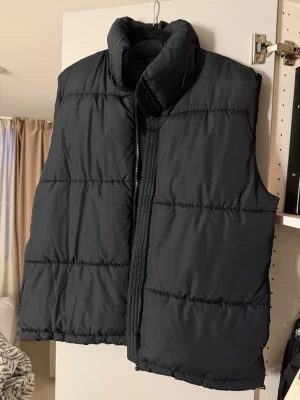 Svart dunväst från BikBok - Snygg svart dunväst från BikBok i storlek S. Västen har hög krage och dragkedja framtill.