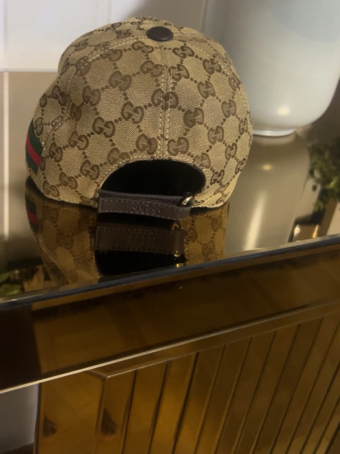 Gucci beige keps med GG-mönster - 2