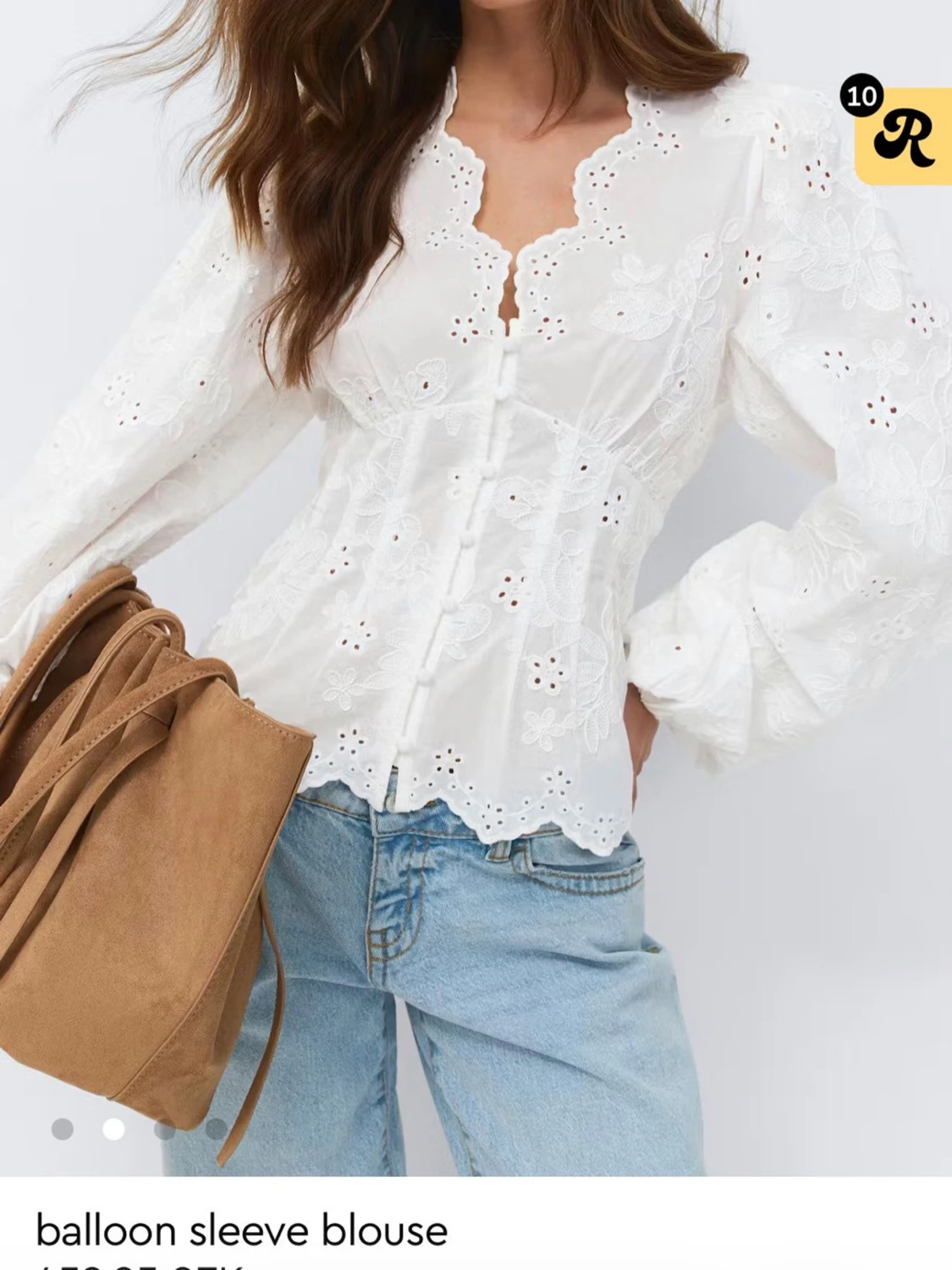 Gina tricot balloon sleeve blouse  - 1