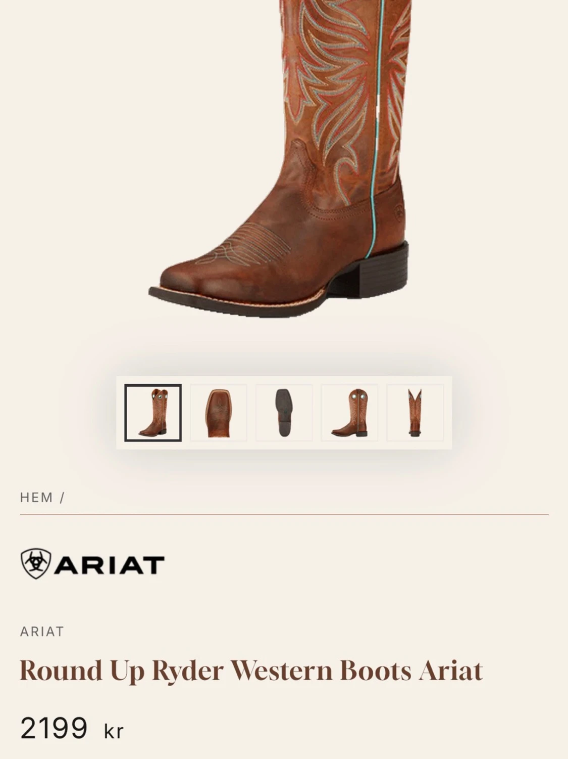 Ariat Round Up Ryder cowboy boots