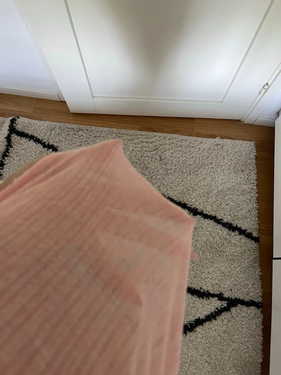 Ljusrosa ribbad långärmad topp - 3