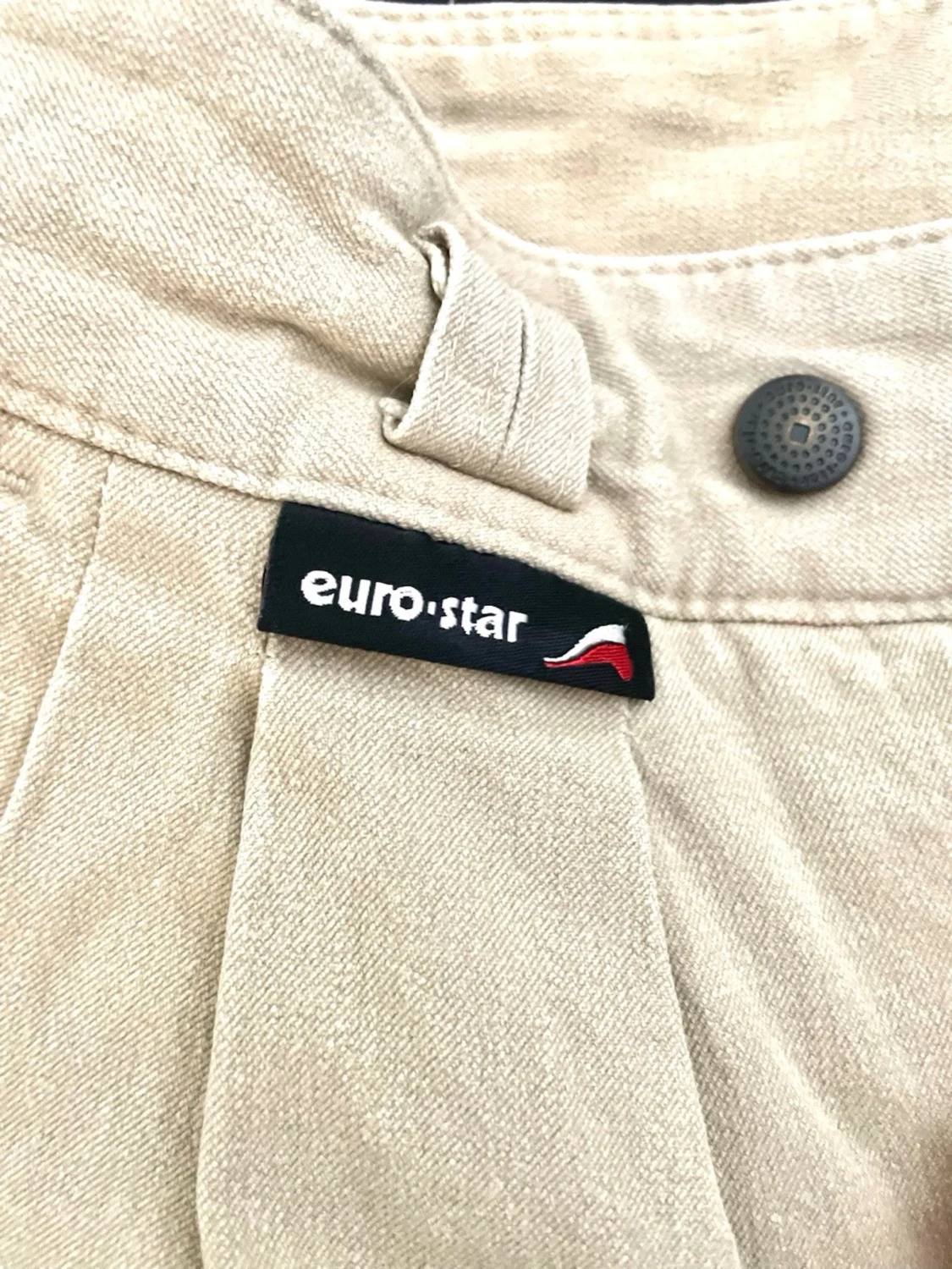 Beige ridbyxor med förstärkning - 2