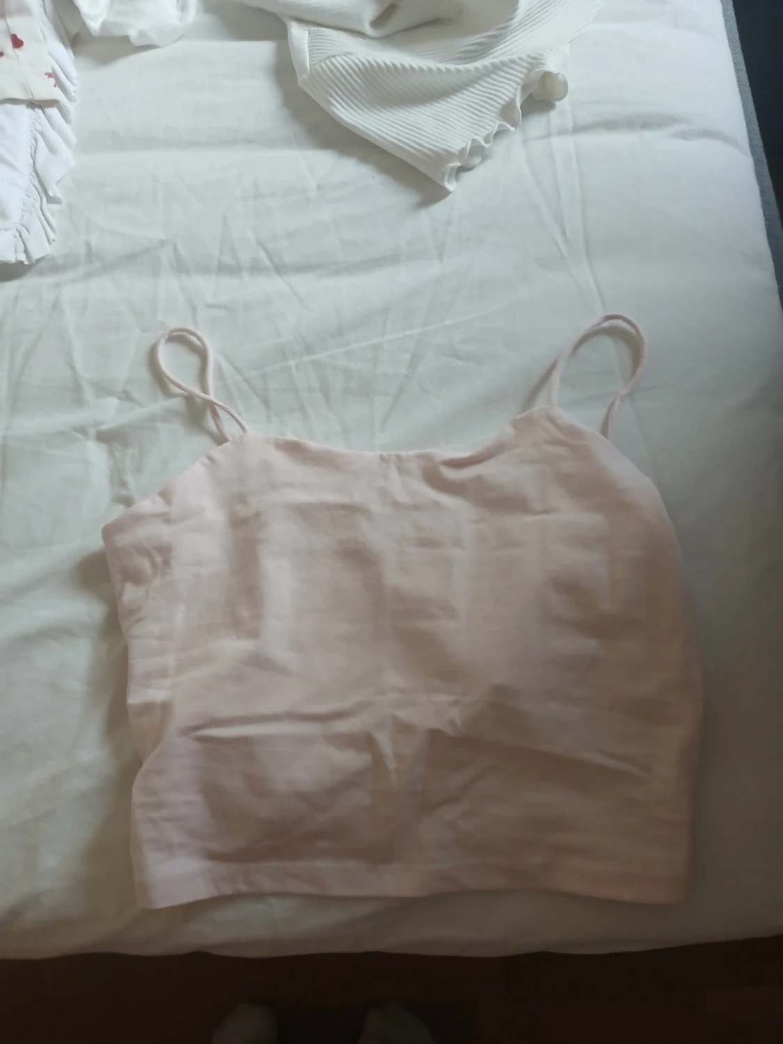 Ljusrosa croppad linnetopp - 3