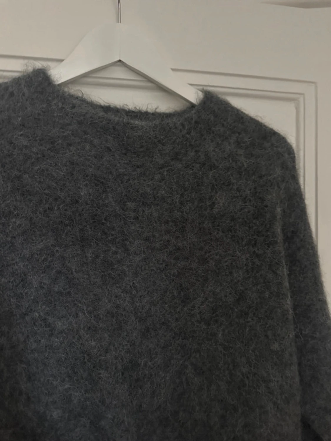 Mörkgrå stickad tröja Alpacka NAKD strl S - 1