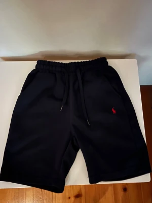 Svart/Marinblå shorts från Polo Ralph Lauren - Svarta shorts från Polo Ralph Lauren. Perfekta för en skön dag på sommarn. Storleken är M men den är lite tight i midjan så den passar mestadels S