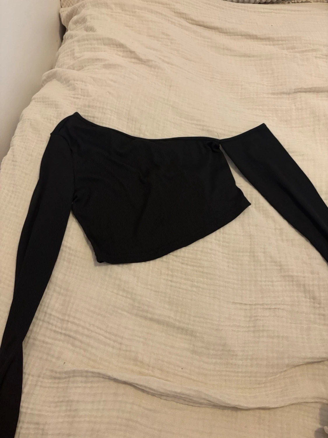Svart oneshoulder topp från shein