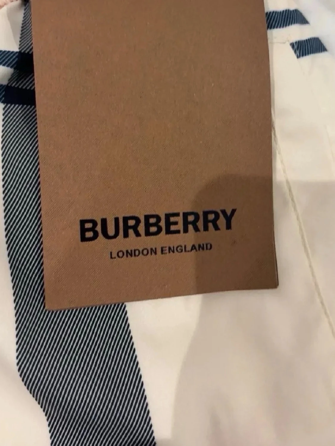 Rutiga Burberry shorts med snörning - 2
