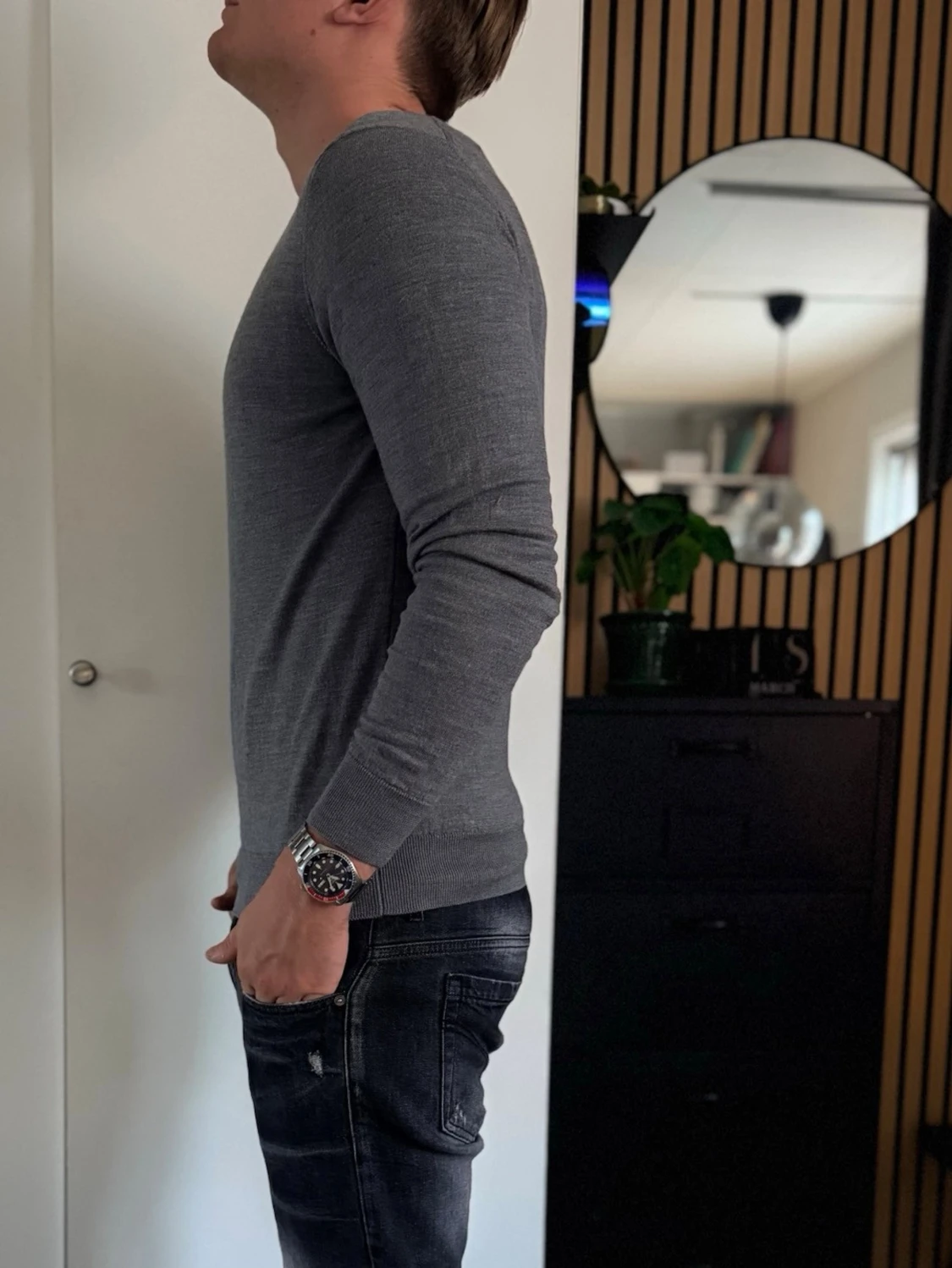 Stickad tröja NN07 Grå - 1