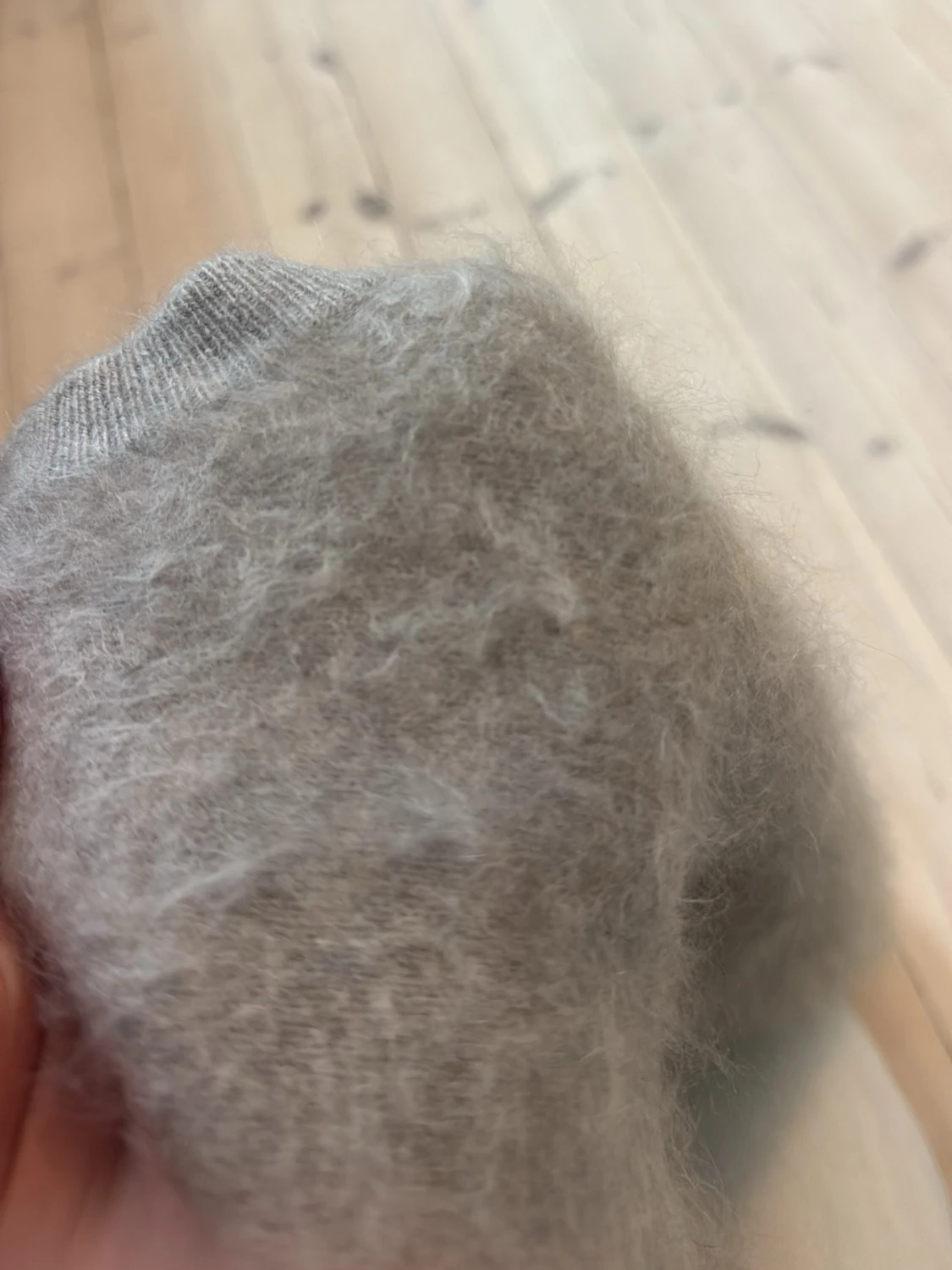 Beige stickad tröja Soft Goat - 2