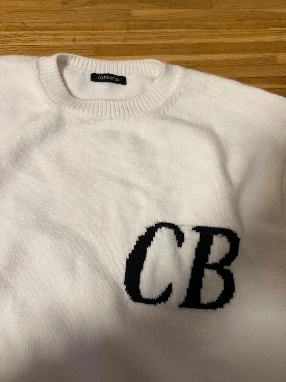 Vit stickad tröja Cole Buxton - 1