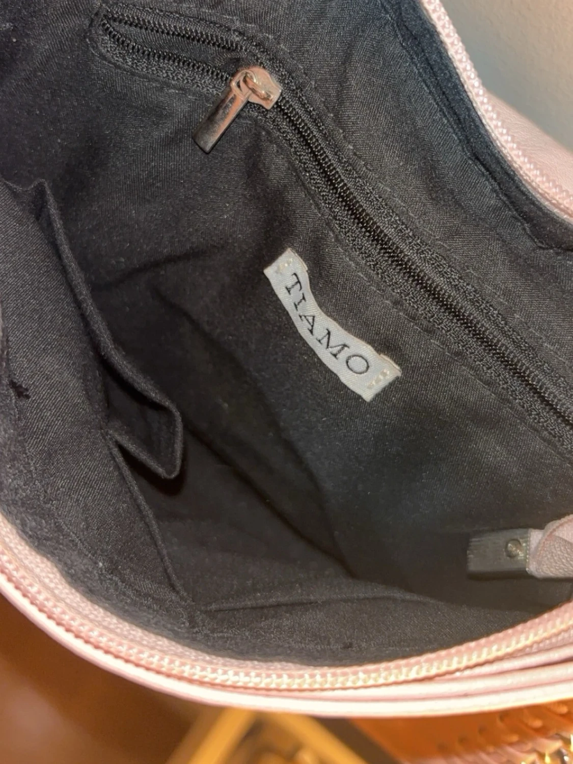 Ljusrosa axelväska med kedja - 2