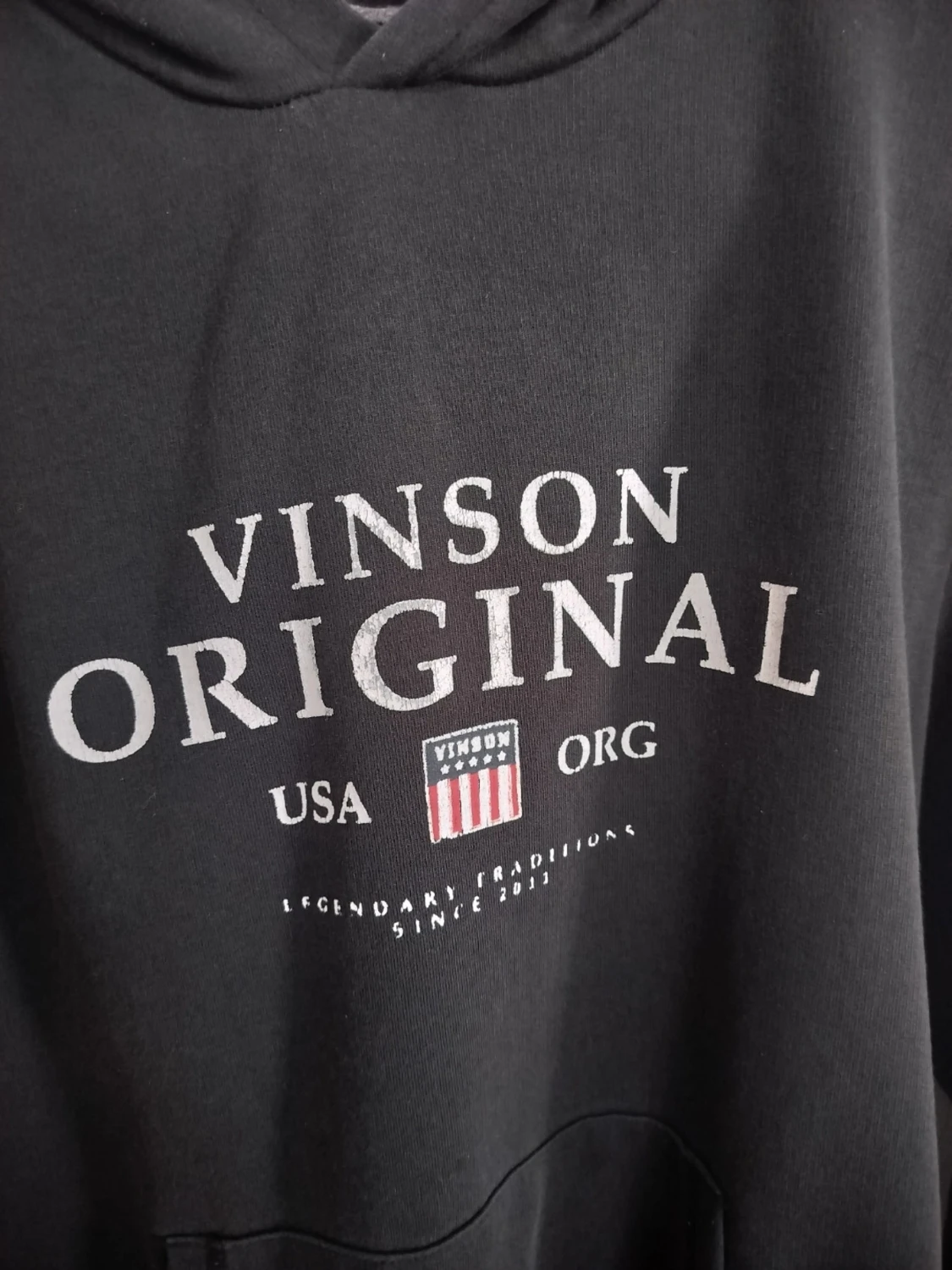 Svart hoodie med tryck Vinson Original - 2