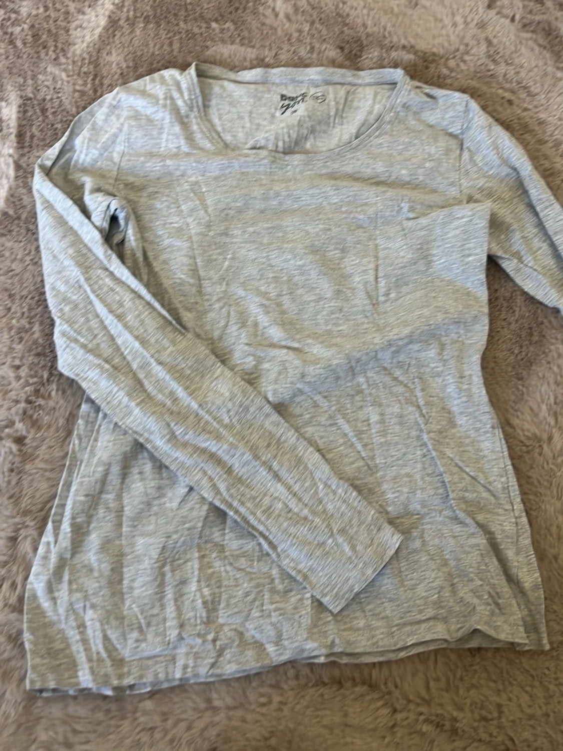 Ljusgrå långärmad topp Basic You