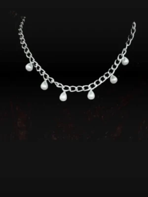 Halsband med pärlor  - Halsband med pärlor i rostfritt stål och justerbart 💕 kommer med färgad smyckespåse 