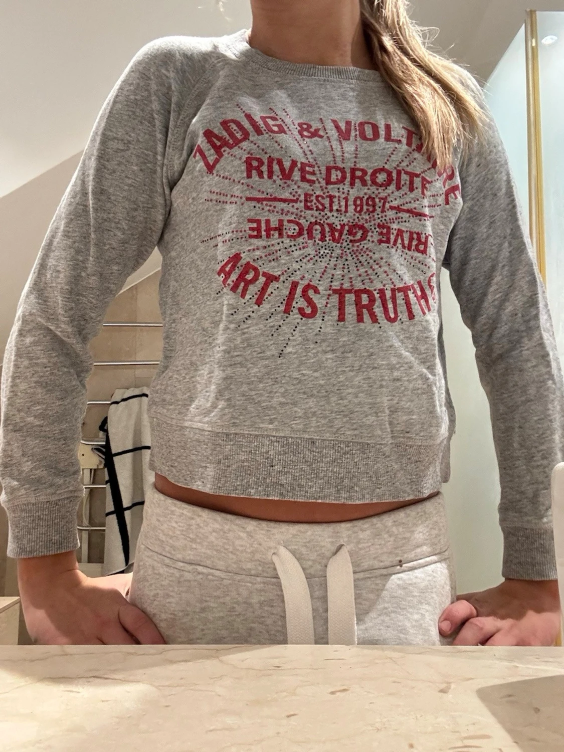 Grå sweatshirt Zadig & Voltaire