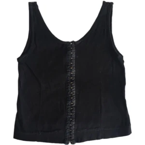 Vintage korsett-topp/ linne/ spännen, y2k/ cyber/ alt/ 2000tal/ 00tal/ 2000s - Cool vintage topp med massa spännen, lite ”korsett liknande”