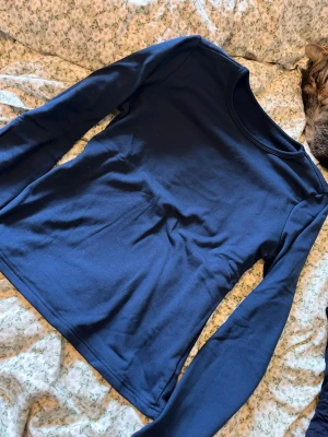 Blå fleece långärmad  - En långärmad fleece T-shirt💕 mycket varm och skön och funkar nog även som underställ💕aldrig använt men haft det i 2 år tror jag💕
