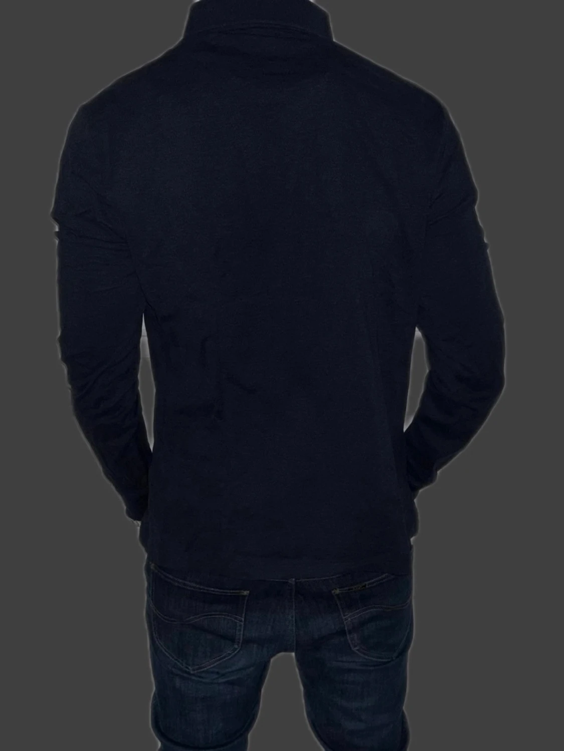 Mörkblå långärmad piké från Polo Ralph Lauren - 1