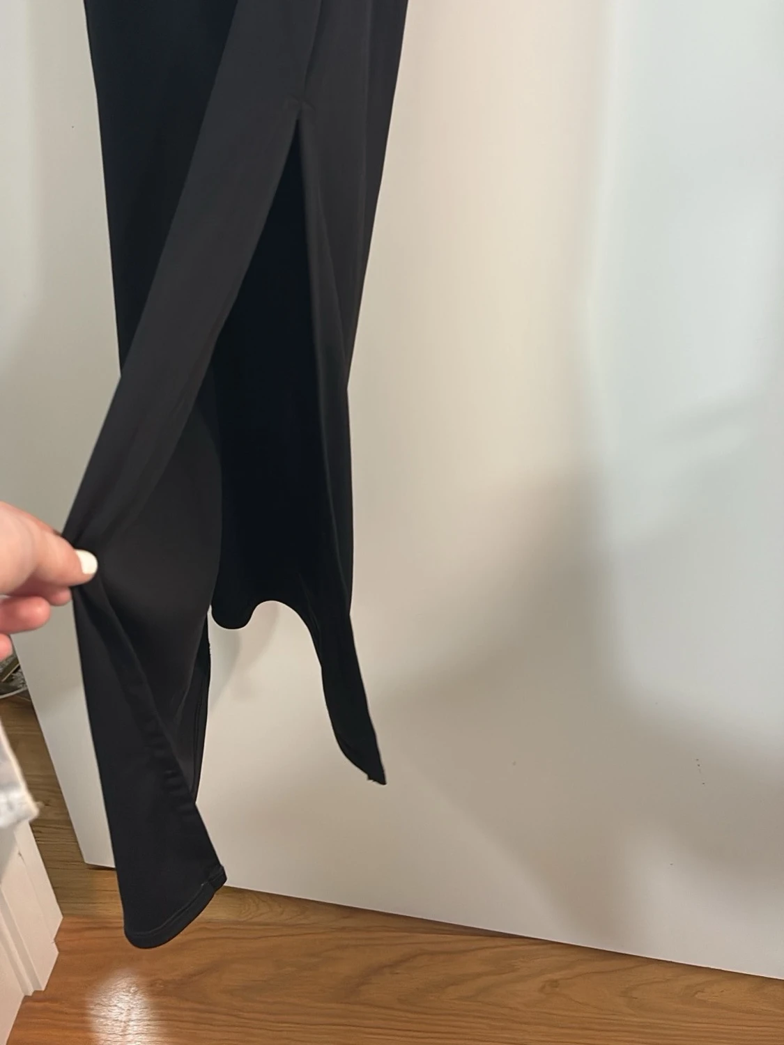 Svart oneshoulder långklänning - 3