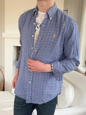 Ralph lauren skjorta rutig - medium custom fit - modell 182cm, 72kg