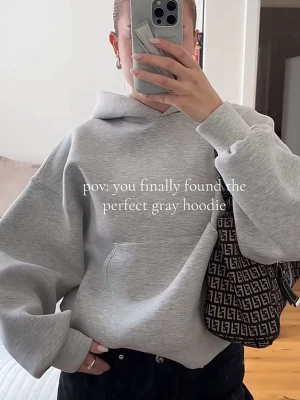 Iconic hoodie  - ”Iconic grey hoodie” i nyskick från Gina tricot i storlek XS, men passar även S. Kan gå ner i pris vid snabb affär. 