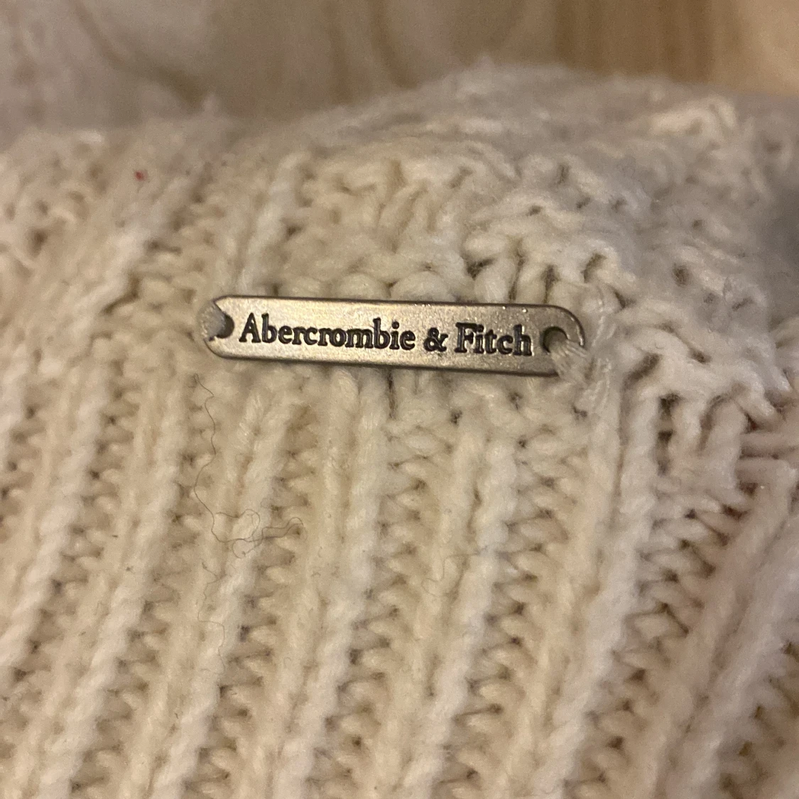Beige stickad tröja Abercrombie S - 2