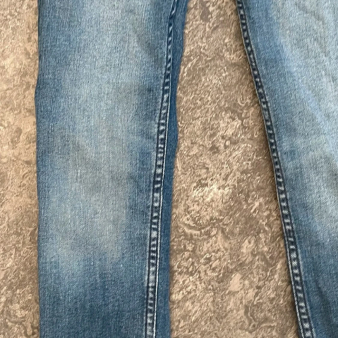 Blå skinny jeans midwaist - 2