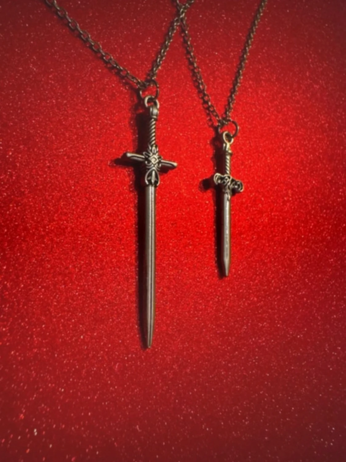 Silverhalsband x2 svärd - 2