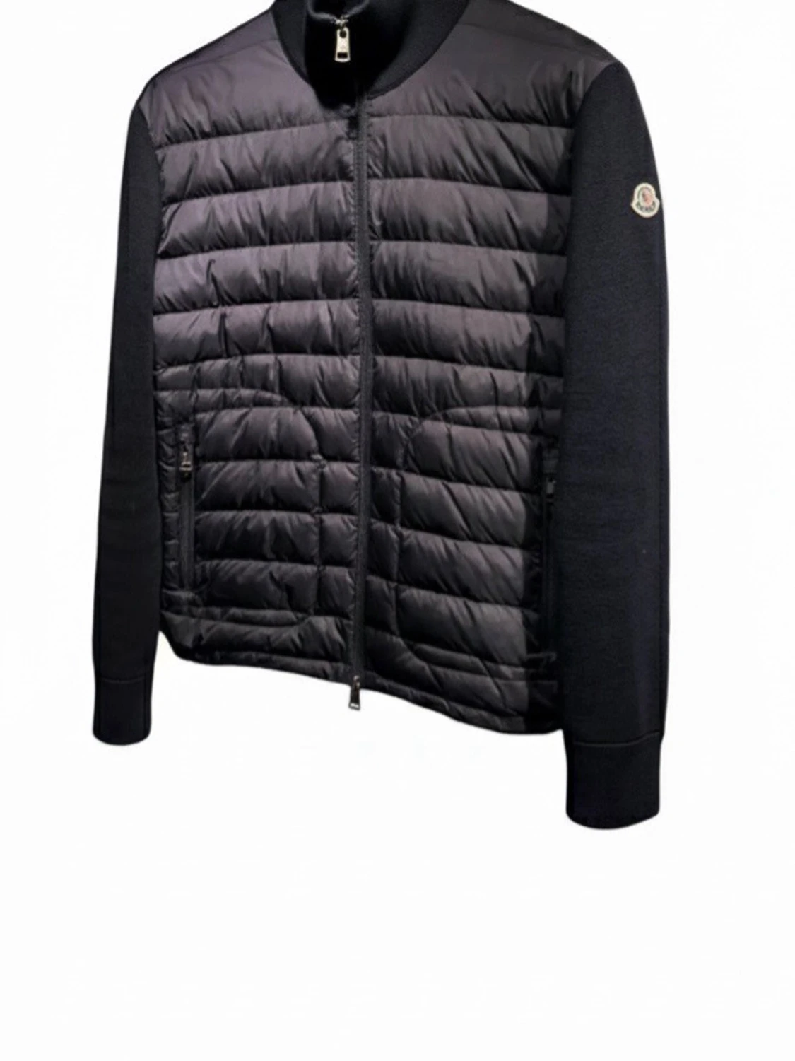 Svart quiltad pufferjacka från Moncler