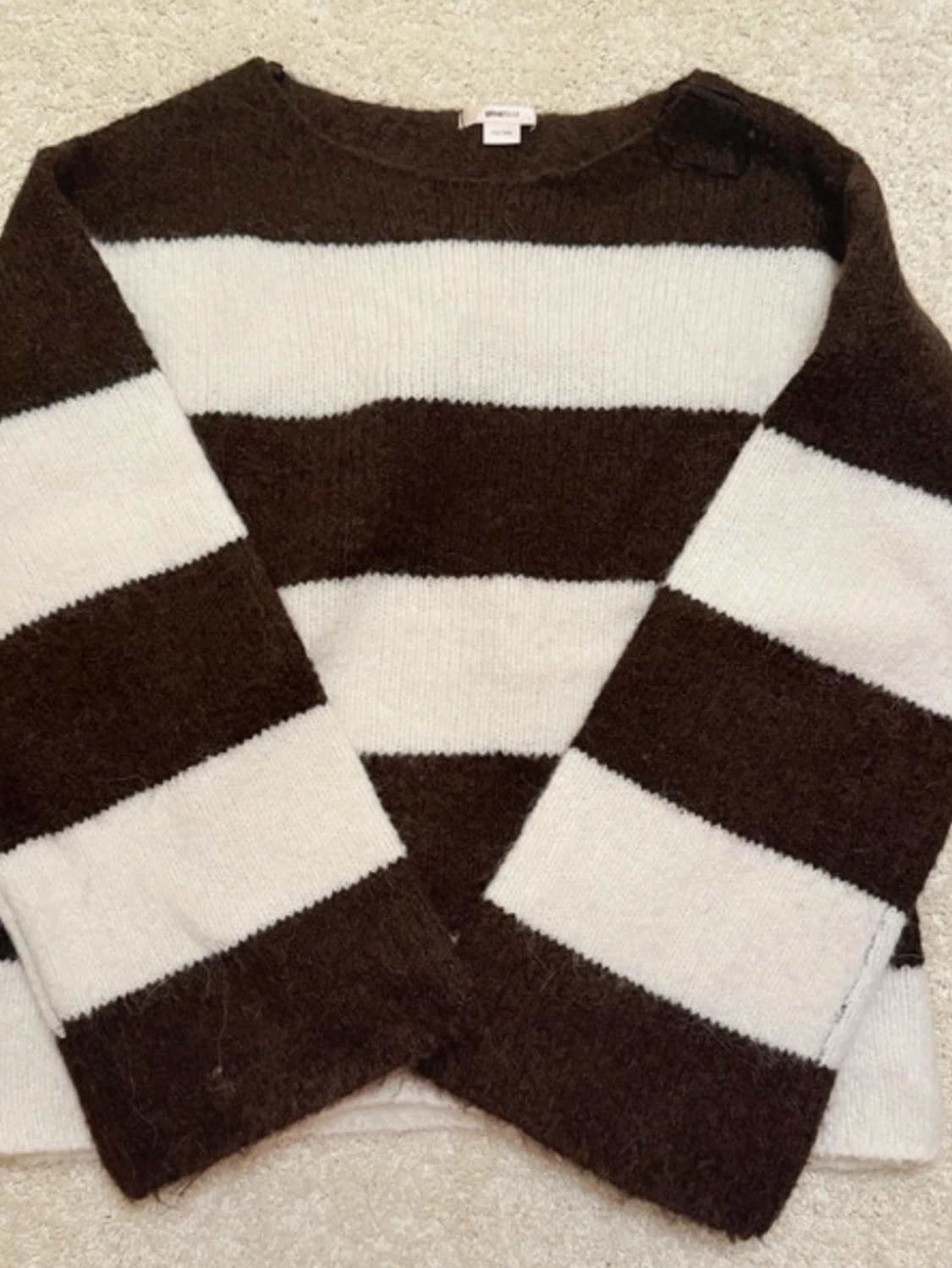 Stickad randig tröja❤️