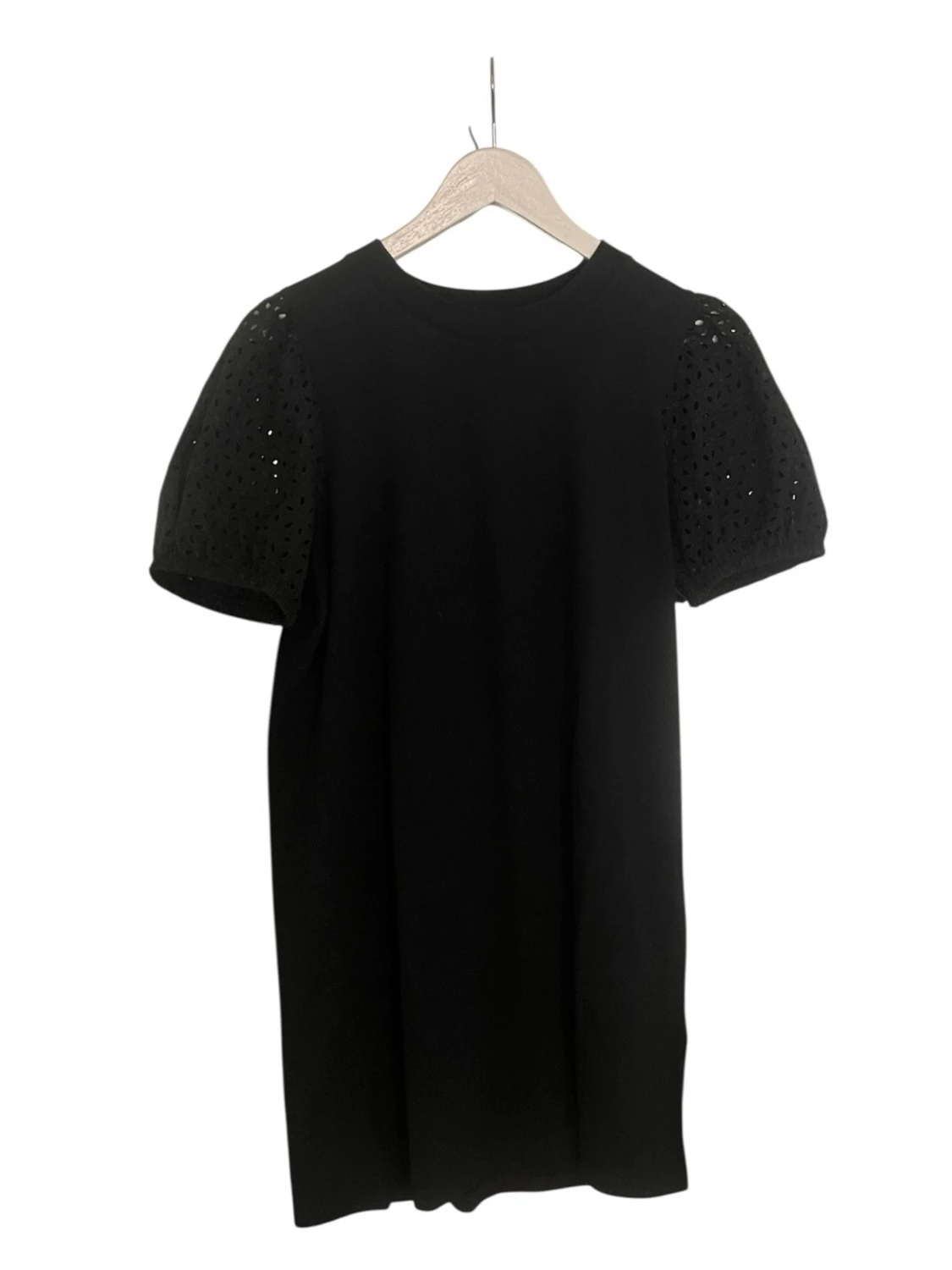 Svart kortklänning med puffärm H&M - 2