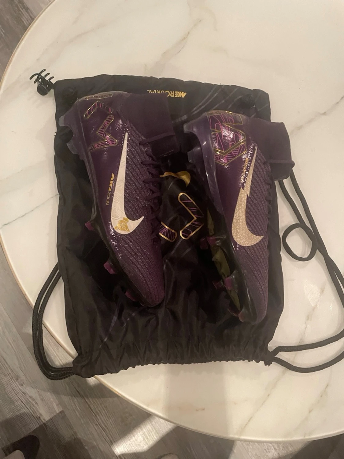 Nike Mercurial fotbollsskor lila/guld - 1
