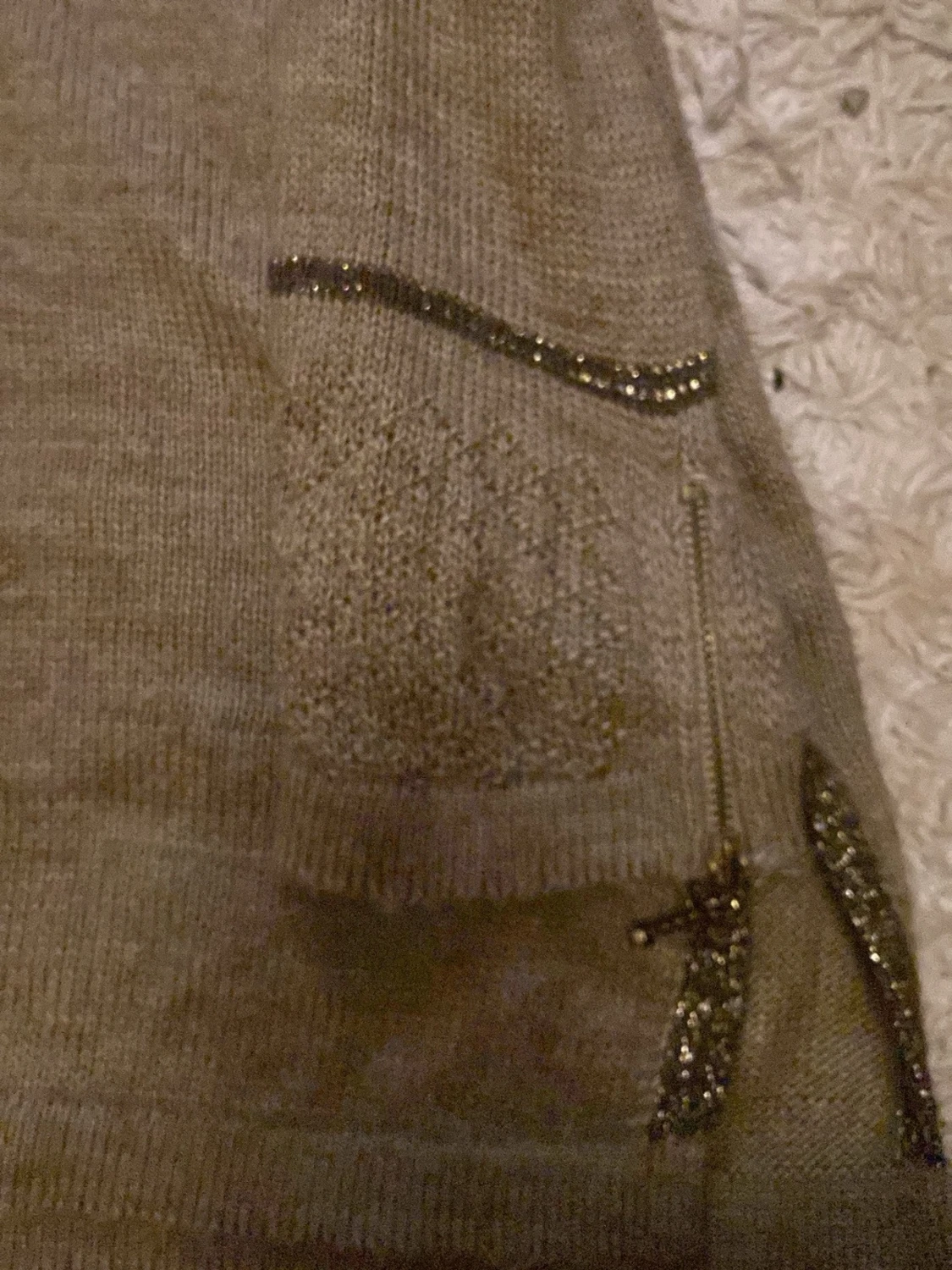 Beige lång kofta från Sincap - 1