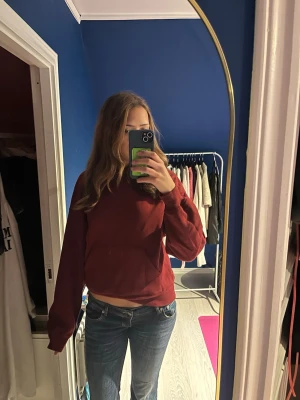 Röd hoodie storlek S Gina Tricot  - En röd hoodie i bra skick från Gina Tricot 