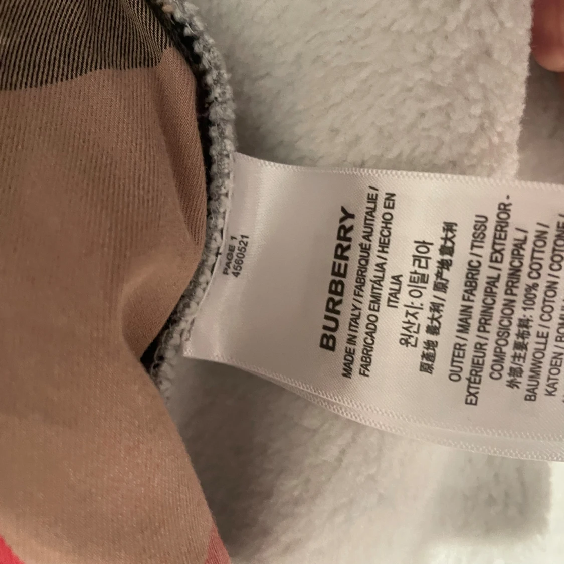 Grå Burberry hoodie med dragkedja - 3