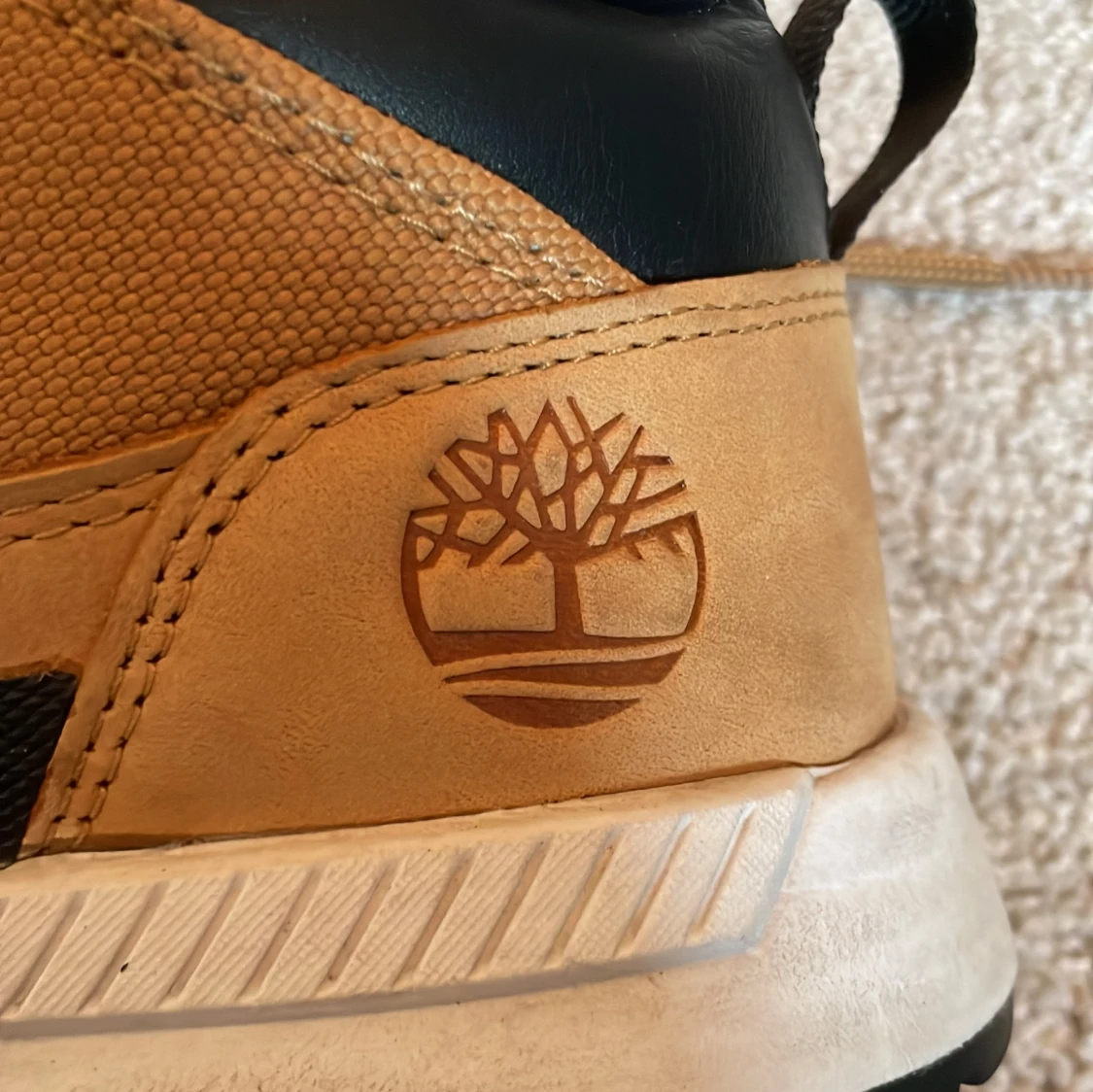 Beige Timberland kängor med snörning - 3