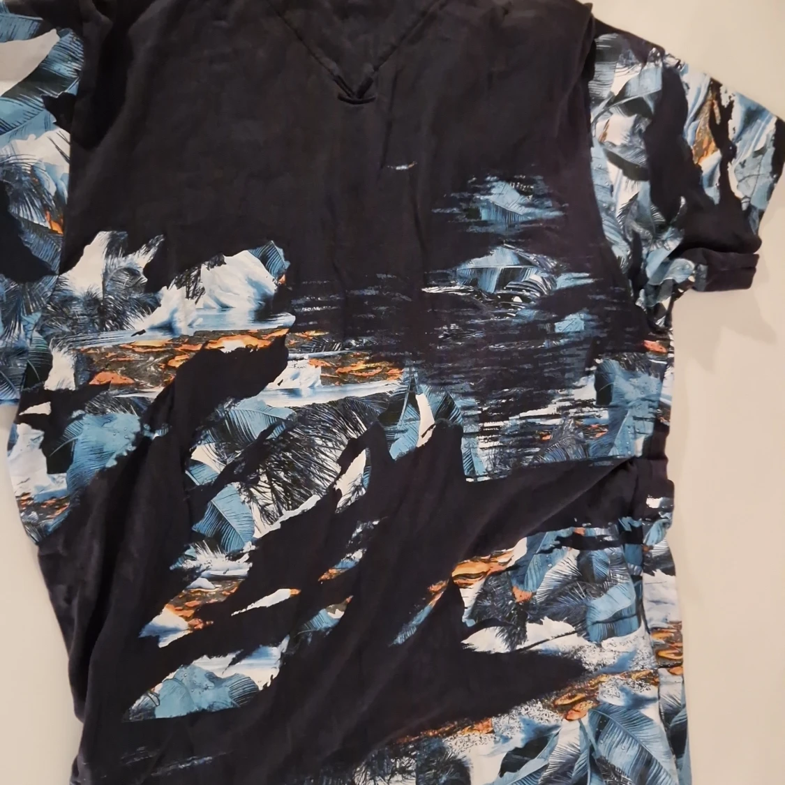 Kenzo blå mönstrad t-shirt L - 3