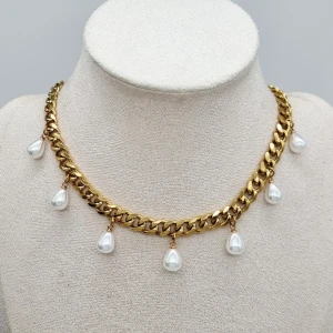 Handgjort halsband  - Material-rostfritt stål, kedjetjocklek-7cm 