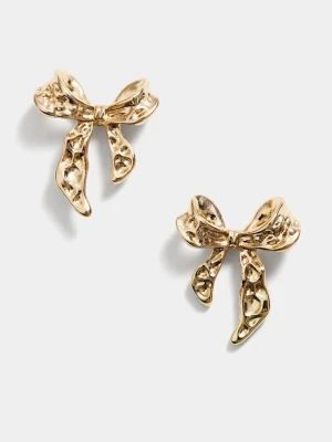 Guld rosettörhängen  - Ett par guldfärgade rosettörhängen från Glitter. Helt nya och oanvända.