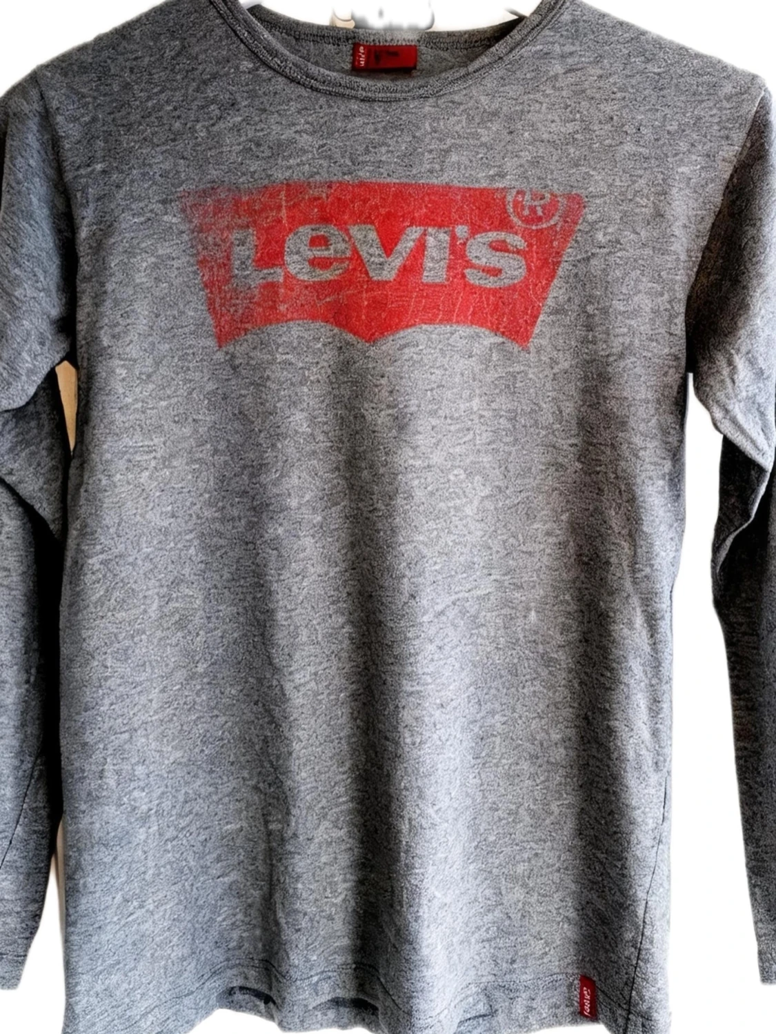 Grå långärmad Levi's tröja storlek 140 passar 10 år