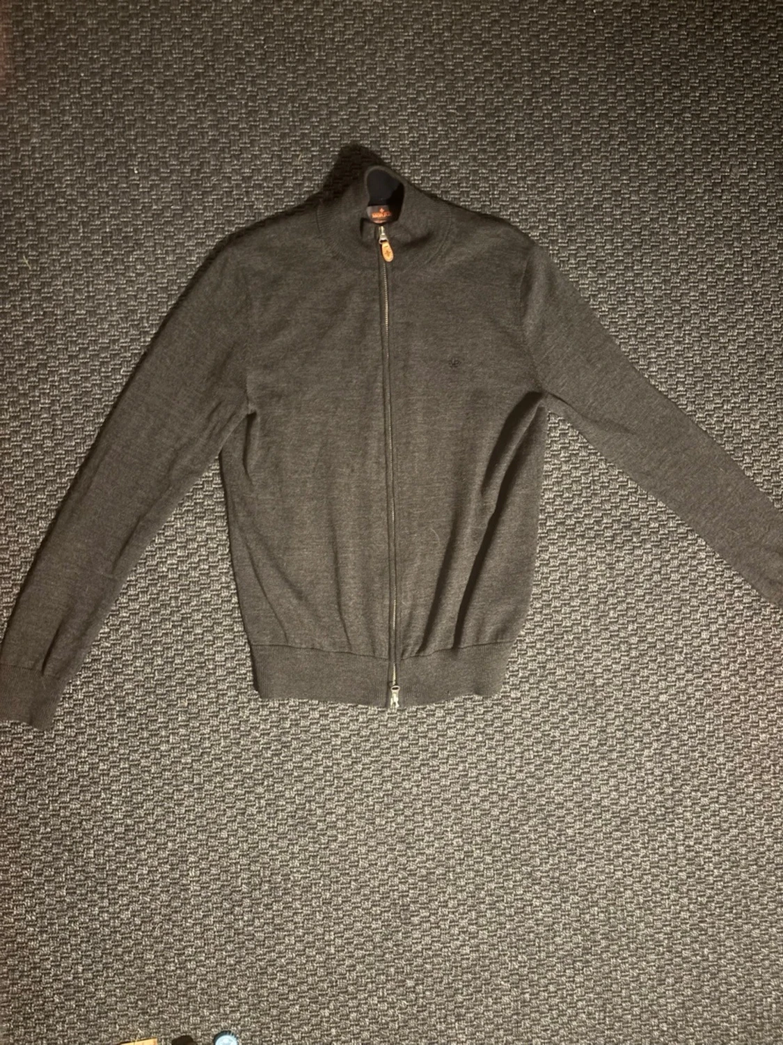 Grå zip-kofta från Morris - 1