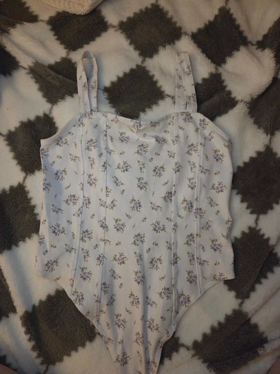 Blommig korsettopp från H&M