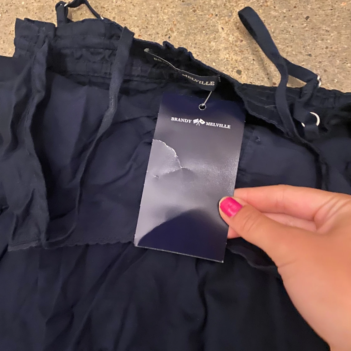 Marinblå kortklänning Brandy Melville - 2