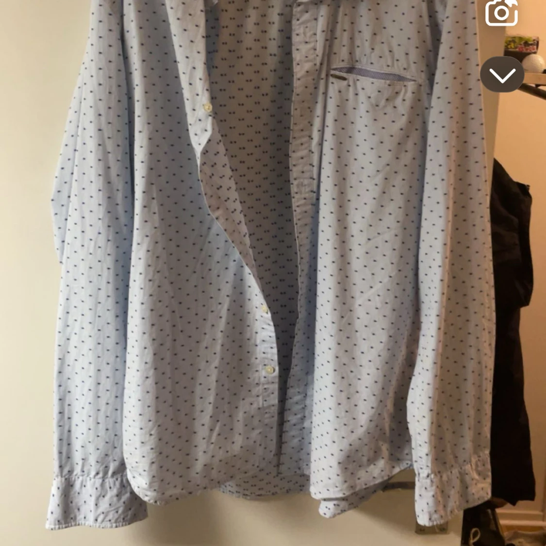 Ljusblå mönstrad skjorta Scotch & Soda