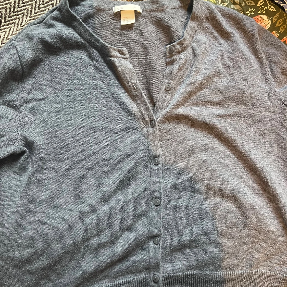 Grå kofta från H&M Basic, storlek M