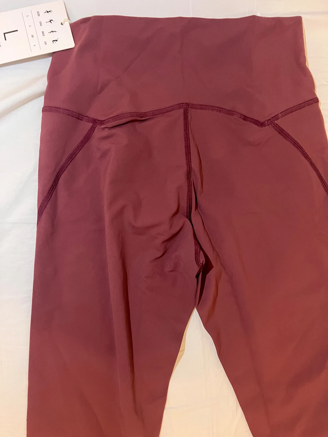 Vinröda leggings från La Nikar, stl L - 4