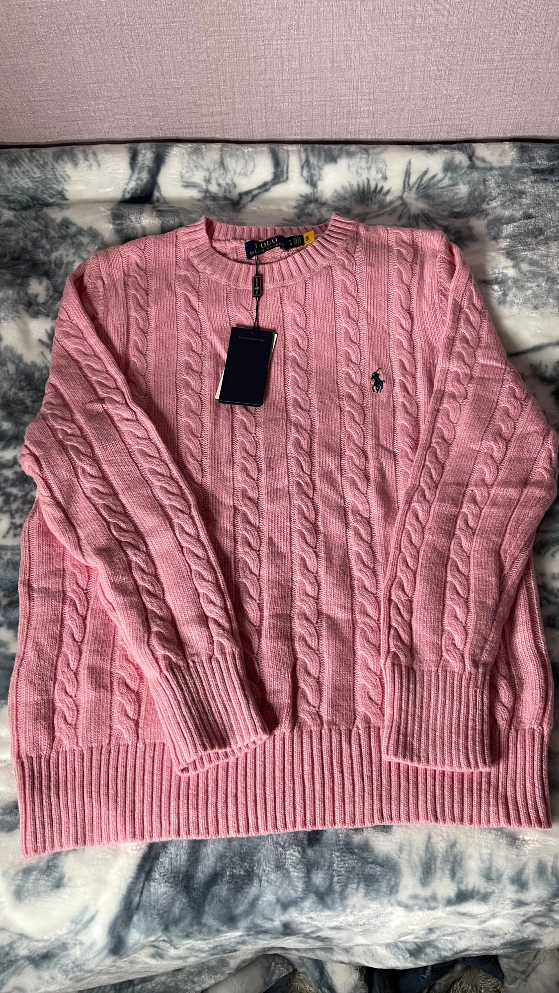 Rosa stickad tröja från Polo Ralph Lauren - 1